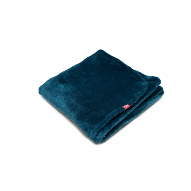 Paturica pufoasa de plus turcoaz, din polyester, 75x75 cm KDEPPT7575