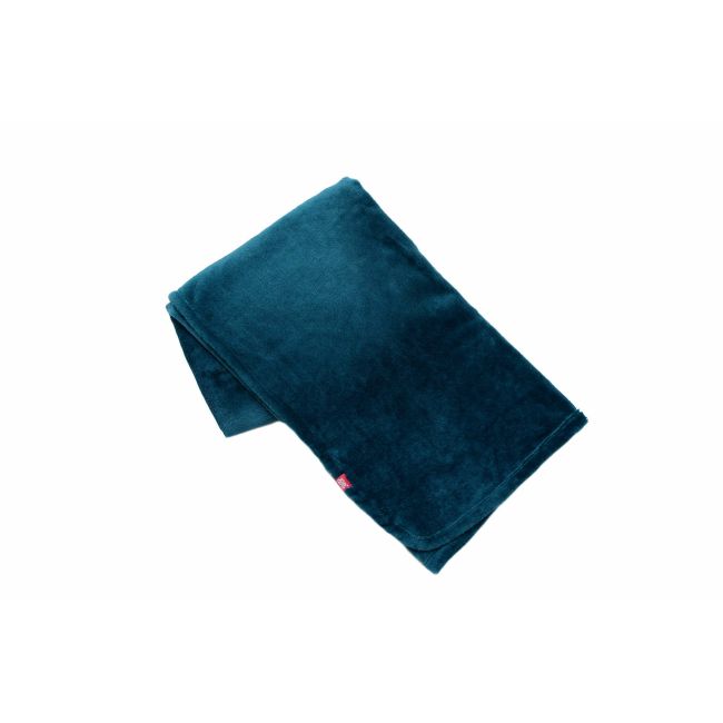 Paturica pufoasa de plus turcoaz, din polyester, 75x75 cm KDEPPT7575