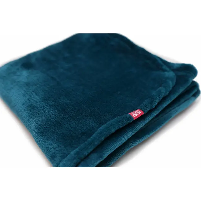 Paturica pufoasa de plus turcoaz, din polyester, 75x75 cm KDEPPT7575