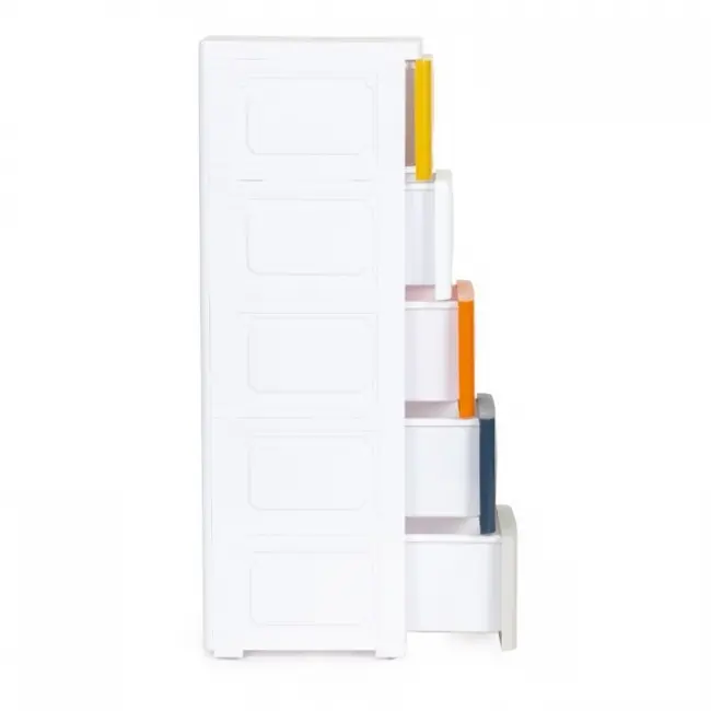 Raft pe roti cu 5 compartimente pentru depozitarea jucariilor modernhome - multicolor edeedipjjcbs0019-05b