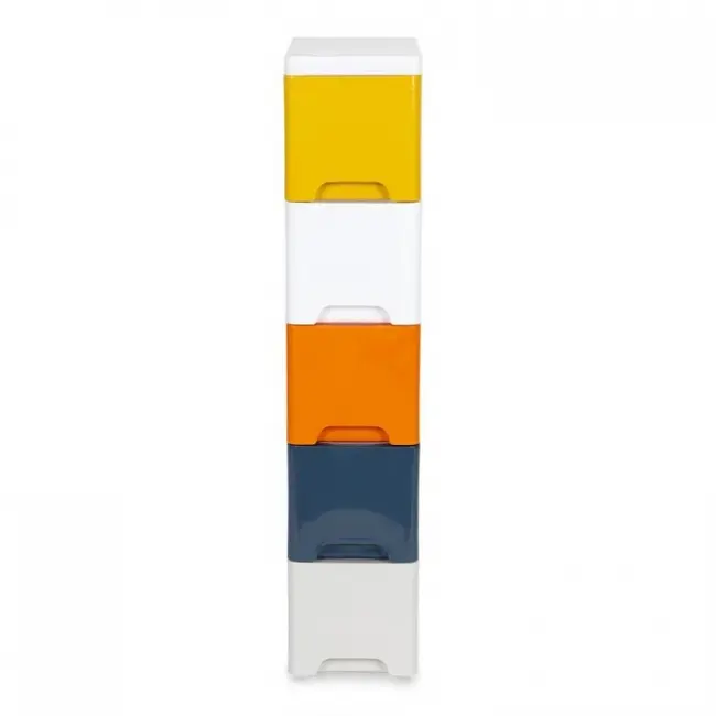 Raft pe roti cu 5 compartimente pentru depozitarea jucariilor modernhome - multicolor edeedipjjcbs0019-05b