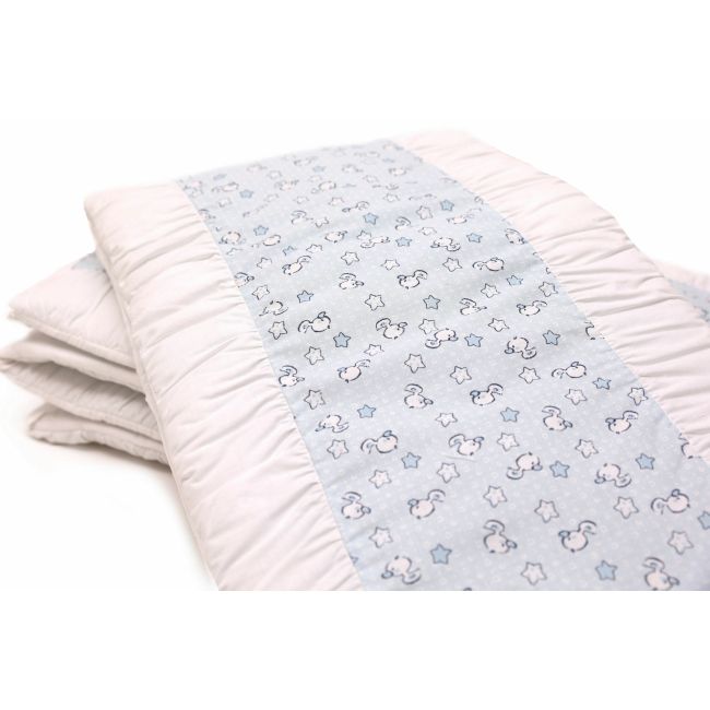 Set protectii patut  Blue Ducks, din bumbac, 70x120 cm KDE35NBBLDK70120
