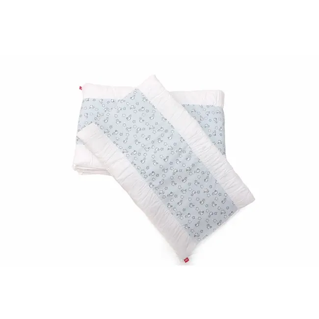 Set protectii patut  Blue Ducks, din bumbac, 70x140 cm KDE35NBBLDK70140