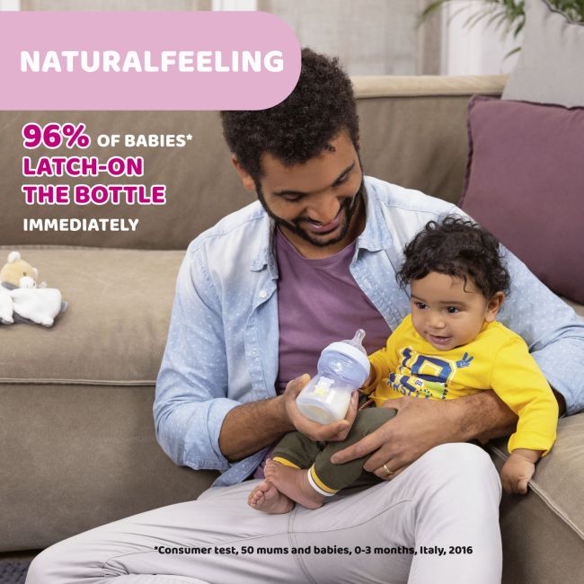 Biberon Chicco Natural Feeling PP, 150ml, unisex, tetina s., 0luni+, 0%BPA CHC8131130-7