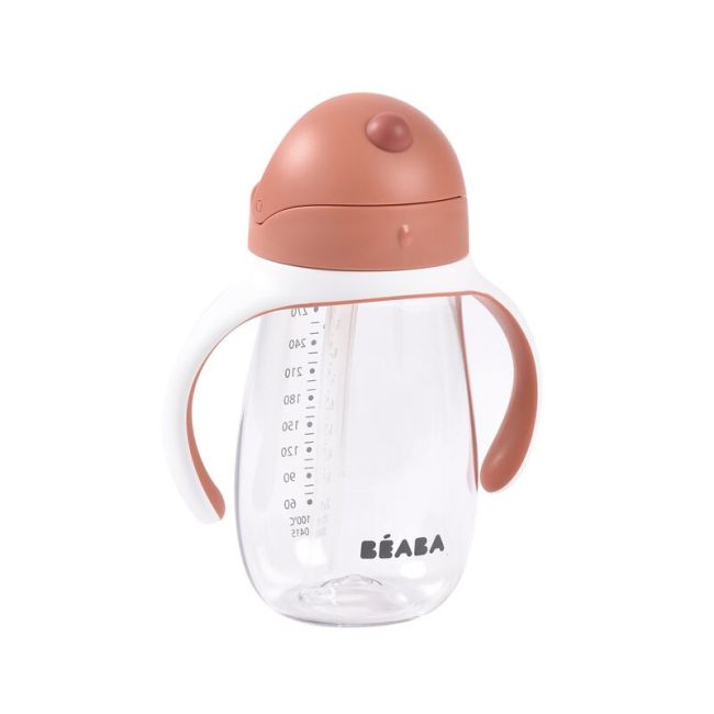 Cana cu pai din Tritan Beaba 300 ml Terracotta ERFB913586
