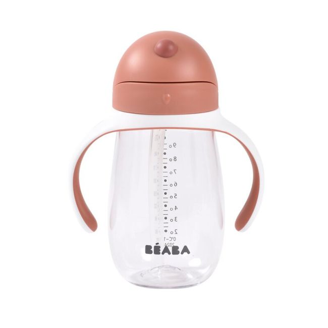 Cana cu pai din Tritan Beaba 300 ml Terracotta ERFB913586