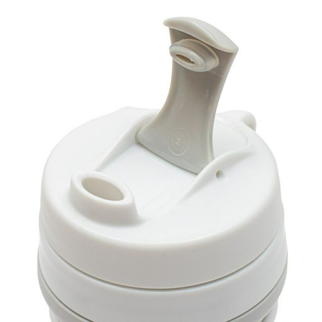 Canuta pliabila, New Baby, Poate fi agatata la carucior, rucsac sau geanta, Perfecta pentru calatorii, Din silicon, Fara BPA, Capacitate 350 ml, Grey BYN56996