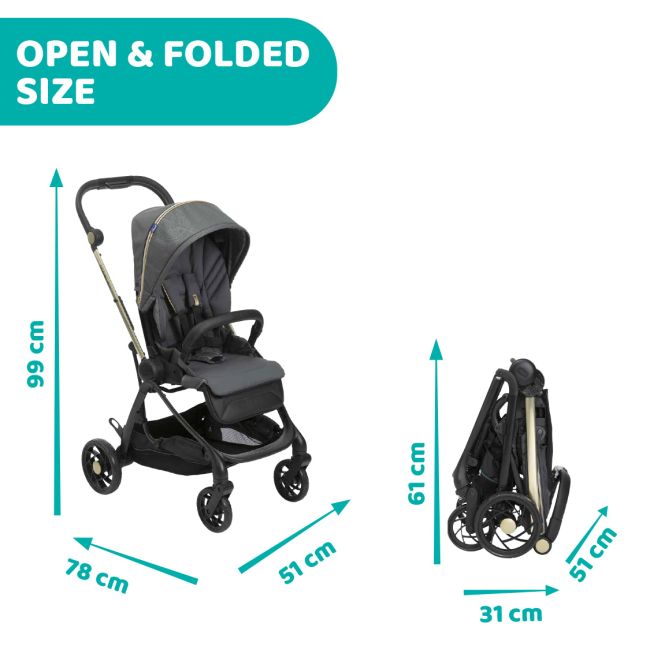 Carucior copii 2 in 1 Chicco One4Ever, 2 sezuturi sport, CityMapRelux/Orchid, de la nastere la 22Kg CHC7988157+7946120+79685-8