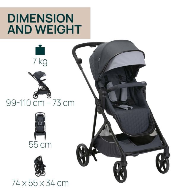 Carucior copii 3 in 1 Chicco Seety, Kory Plus I-Size 87146, BostonGrey (Gri), 0luni+ CHC8709753+8709853+8714645-8