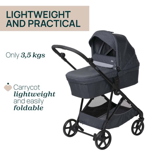 Carucior copii 3 in 1 Chicco Seety, Kory Plus I-Size 87146, BostonGrey (Gri), 0luni+ CHC8709753+8709853+8714645-8