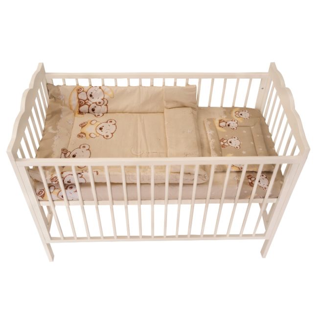 Lenjerie MyKids Bear On Moon Beige M2 4+1 piese 120x60 MYK00080728