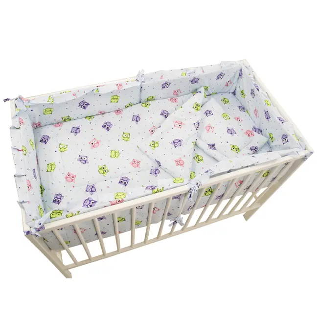 Lenjerie MyKids Mini Bufnite Blue 4+1 Piese 120x60 MYK00009783