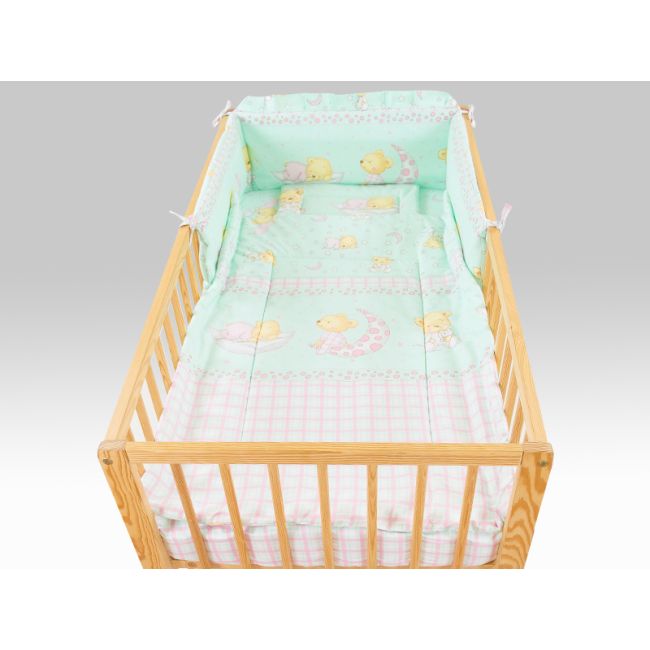 Lenjerie MyKids TEDDY STELUTE Turquoise M1 4+1 Piese 120x60 cm MYK00005318
