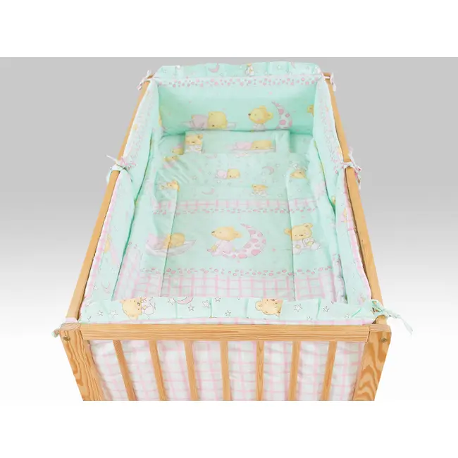 Lenjerie MyKids TEDDY STELUTE Turquoise M1 4+1 Piese 120x60 cm MYK00005318