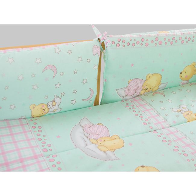 Lenjerie MyKids TEDDY STELUTE Turquoise M1 4+1 Piese 120x60 cm MYK00005318