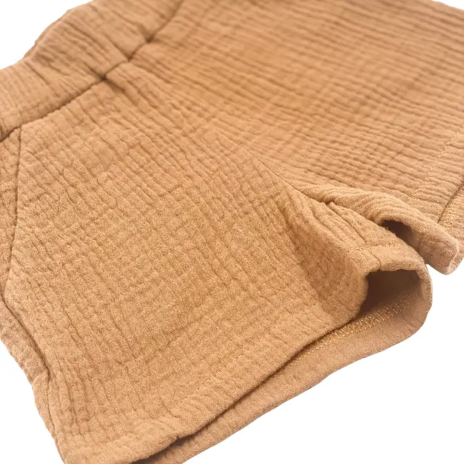 Pantaloni scurti de vara pentru copii, din muselina, Biscuit, 2-3 ani KDEPSVCM23BISCUIT