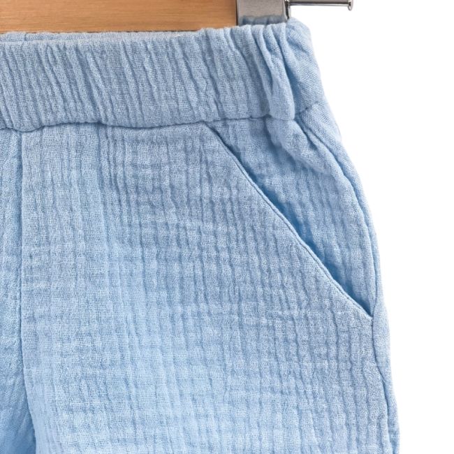 Pantaloni scurti de vara pentru copii, din muselina, Bluebird, 2-3 ani KDEPSVCM23BLUEBIRD