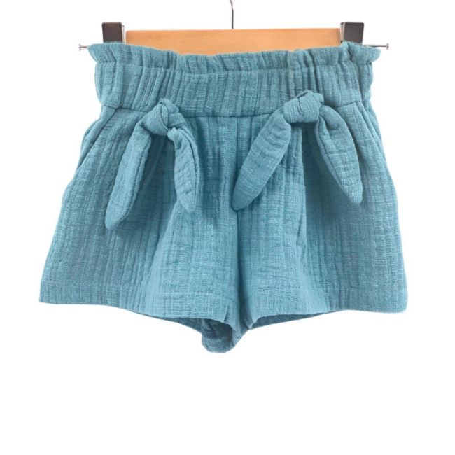 Pantaloni scurti pentru copii, din muselina, cu talie lata, Cold Ice, 6-7 ani KDEPSVMTL67COLDICE