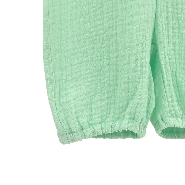 Salopeta scurta de vara pentru copii, din muselina, Minty, 12-24 luni KDESVM1224MINT