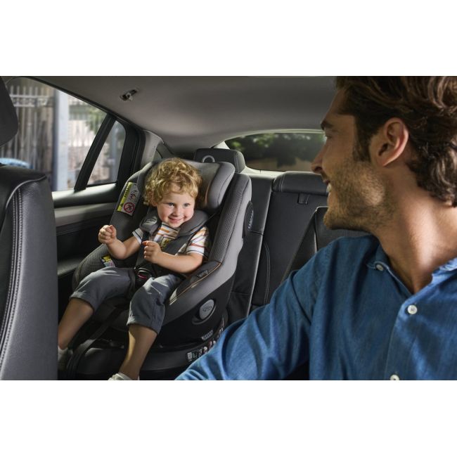 Scaun auto rotativ cu baza isofix Chicco Seat 105 i-Size, Posh Black, 40-105cm, de la nastere pana la 4 ani CHC8711433-8