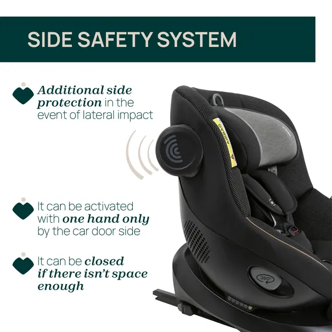 Scaun auto rotativ cu baza isofix Chicco Seat 105 i-Size, Posh Black, 40-105cm, de la nastere pana la 4 ani CHC8711433-8