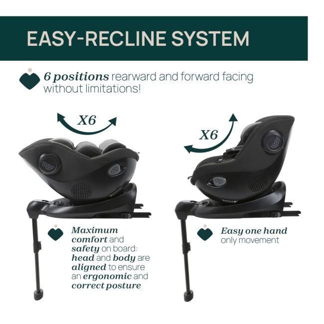 Scaun auto rotativ cu baza isofix Chicco Seat 105 i-Size, Posh Black, 40-105cm, de la nastere pana la 4 ani CHC8711433-8
