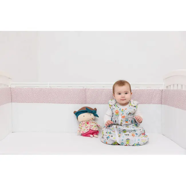 Set protectii patut Marshmellow spots, din bumbac, 70x120 cm KDE35NBMMS70120