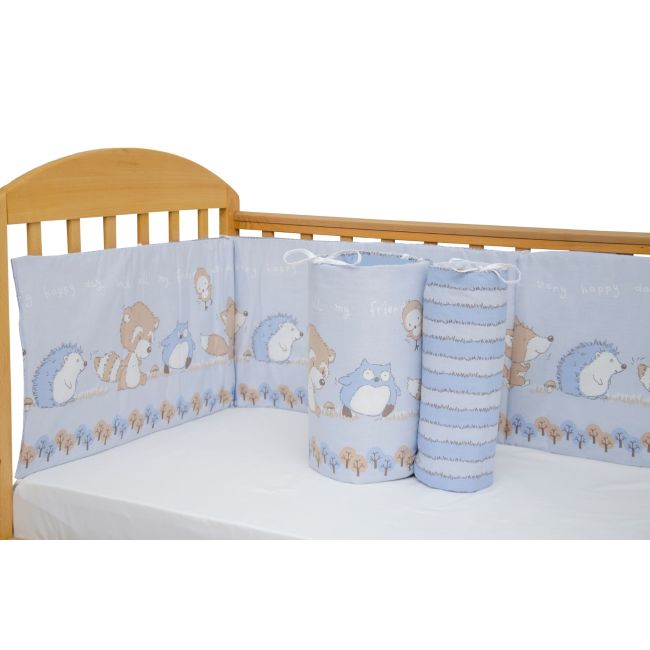 Set protectii patut Odette Blue, din bumbac , 63x127 cm KDE35NBODTB63127