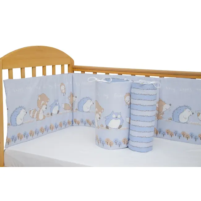 Set protectii patut Odette Blue, din bumbac , 70x120 cm KDE35NBODTB70120