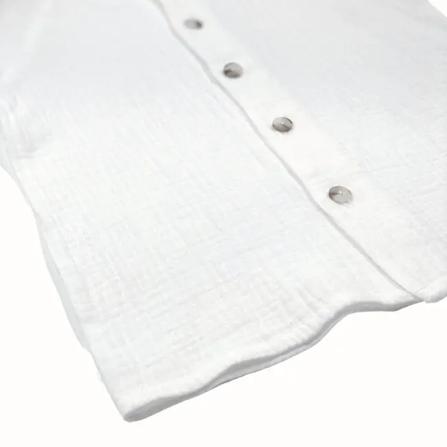 Camasa cu nasturi de vara pentru copii, din muselina, Pearl, 110-116 cm (5-6 ani) KDECNVCM56PEARL