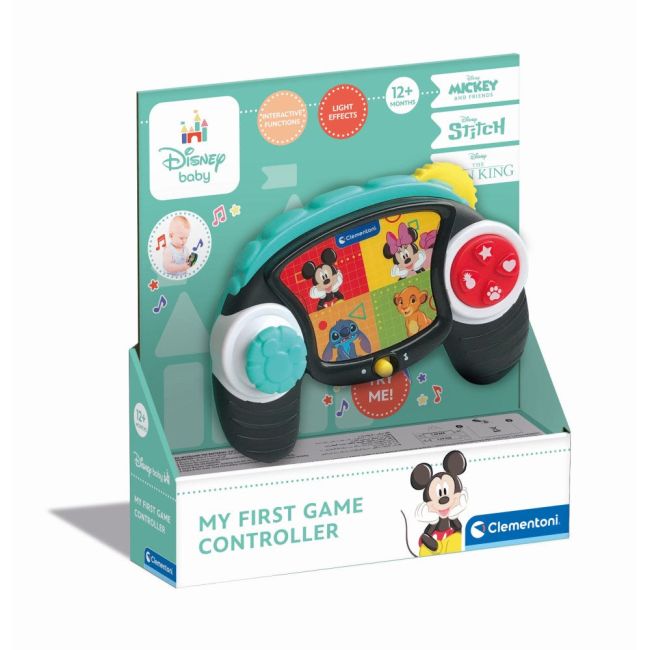 Clementoni - Controler de joc Disney cu lumini si sunete pentru dezvoltarea senzoriala si a abilitatilor motorii fine ARTCL17497