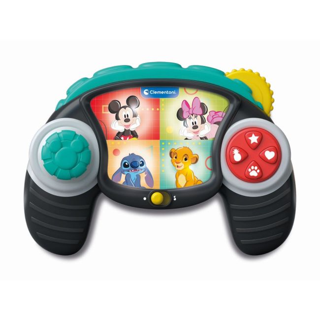 Clementoni - Controler de joc Disney cu lumini si sunete pentru dezvoltarea senzoriala si a abilitatilor motorii fine ARTCL17497