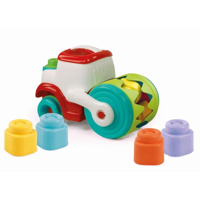 Clementoni - Jucarie educationala Soft Clemmy compactor de cuburi pentru dezvoltarea senzoriala si motorie a copiilor ARTCL17495