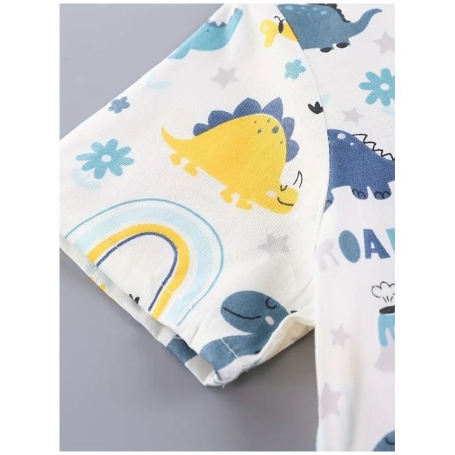 Costumas de vara pentru baietei - colored dino mdtu117-r2