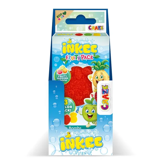 Craze - Bombe de baie Inkee 3 buc asortate in forma de fructe ARTCRZ48382