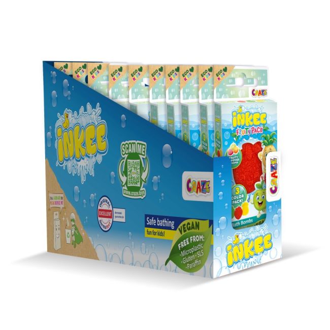 Craze - Bombe de baie Inkee 3 buc asortate in forma de fructe ARTCRZ48382