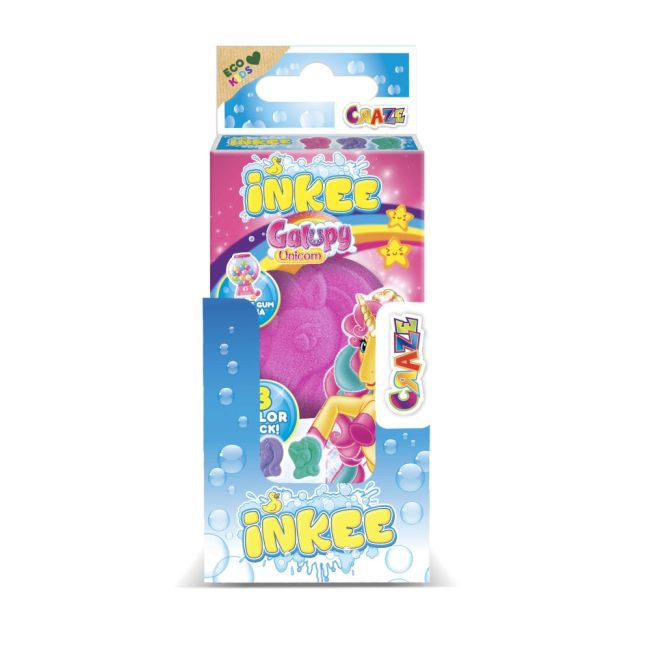 Craze - Bombe de baie Inkee 3 buc asortate in forma de unicorn ARTCRZ55113