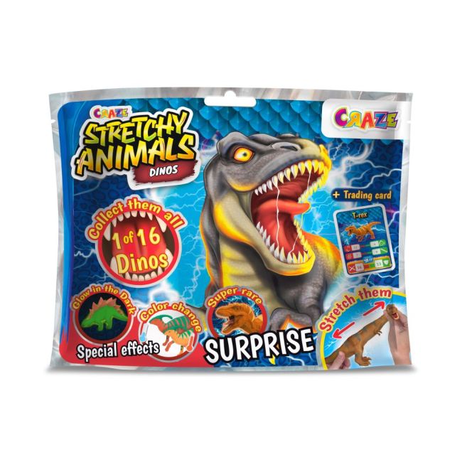 Craze - Figurina elastica Dinozaur cu umplutura speciala si piele elastica ARTCRZ43851