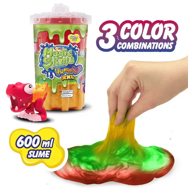 Craze - Magic Slime XXL 600 ml mix de trei culori cu figurina care absoarbe slime-ul modele asortate ARTCRZ54031