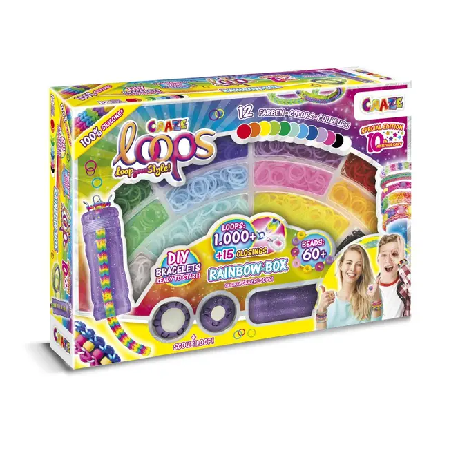 Craze - Set de creatie cu 1000 de elastice pentru confectionare bijuterii ARTCRZ59661