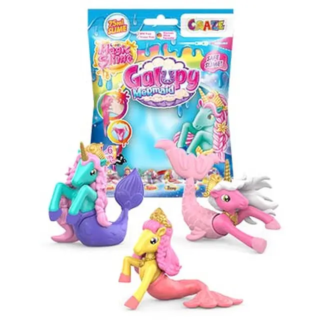 Craze - Slime magic diverse culori in punguta 75ml cu surpriza figurina sirena ARTCRZ46616