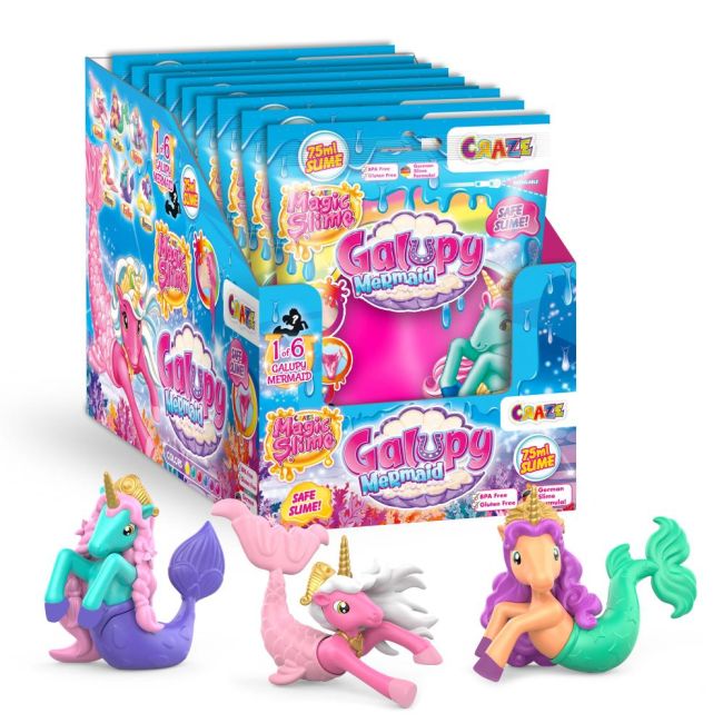 Craze - Slime magic diverse culori in punguta 75ml cu surpriza figurina sirena ARTCRZ46616