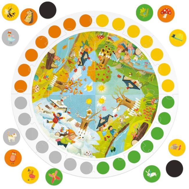 Headu - Puzzle Educativ rotund sa invatam Anotimpurile ARTHE59049