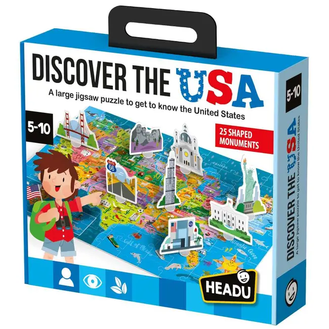 Headu - Puzzle descoperiti Statele Unite ale Americii cu 25 de monumente 3D ARTHE57946