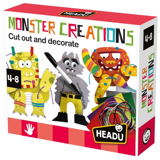 Headu - Set de creatie monstri cu diferite tehnici creative 4-8 ani ARTHE54235