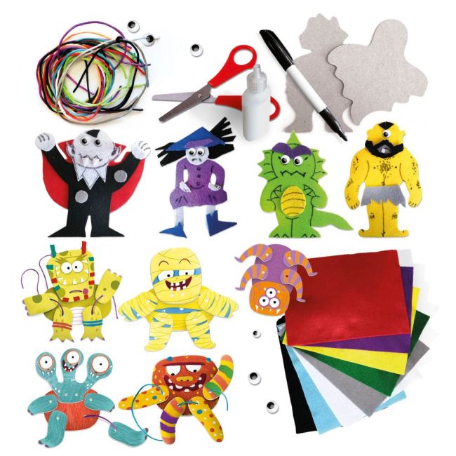 Headu - Set de creatie monstri cu diferite tehnici creative 4-8 ani ARTHE54235