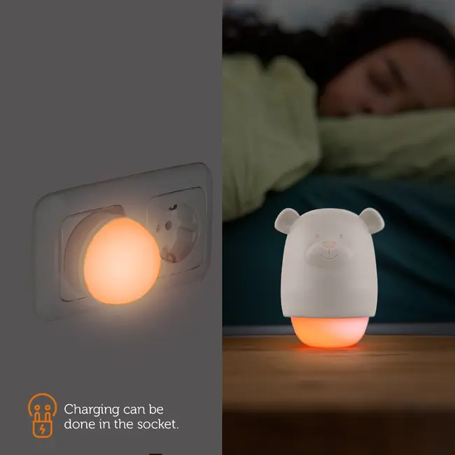 Lampa de veghe cu senzor de lumina Benny the Bear, Zazu Kids , Verde TNAZA-BENNY-02