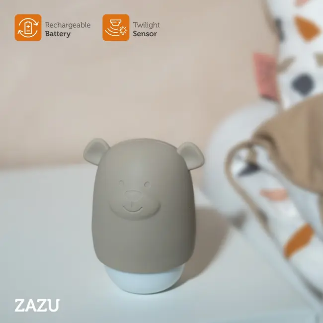 Lampa de veghe cu senzor de lumina Benny the Bear, Zazu Kids, Bej TNAZA-BENNY-01