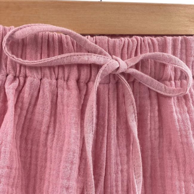 Pantaloni bufanti de vara pentru copii, din muselina,  Blushing Pink, 12-24 luni KDEPBM1218BP