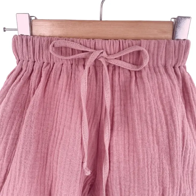 Pantaloni bufanti de vara pentru copii, din muselina,  Blushing Pink, 12-24 luni KDEPBM1218BP